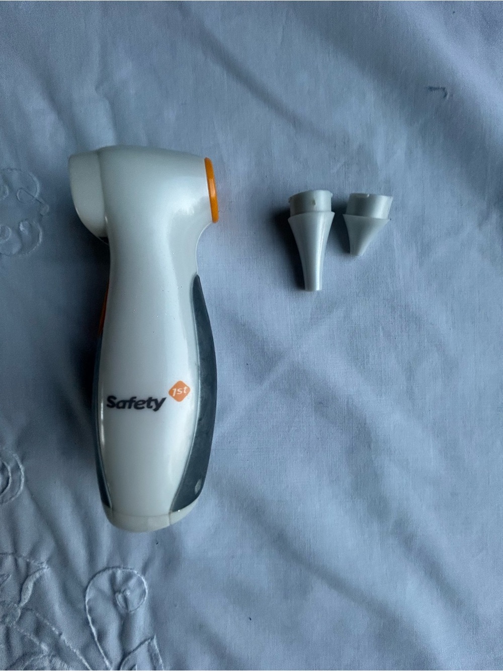 Safety 1st White & Gray Infrared Ear Thermometer with Orange Accent